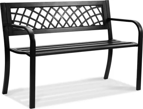 VEVOR Tuinbank Patiobank van metaal, 1163 mm Parkbank Rustbank Draagvermogen 218 kg, 3-persoons tuin- en parkbank met rugleuning en armleuningen, vintage bank voor tuin, park, tuin, veranda