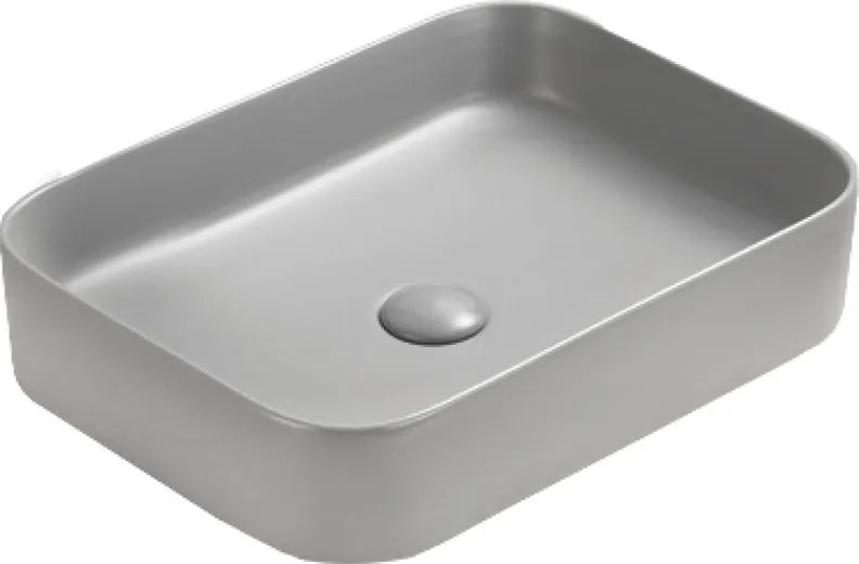 Mexen Vena opbouw komvormige wastafel 50 x 37 cm, lichtgrijs mat - 22195061