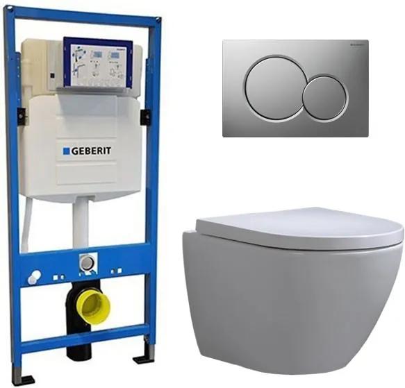 Geberit UP 320 Toiletset - Inbouw WC Hangtoilet Wandcloset - Shorty Sigma-01 Mat Chroom