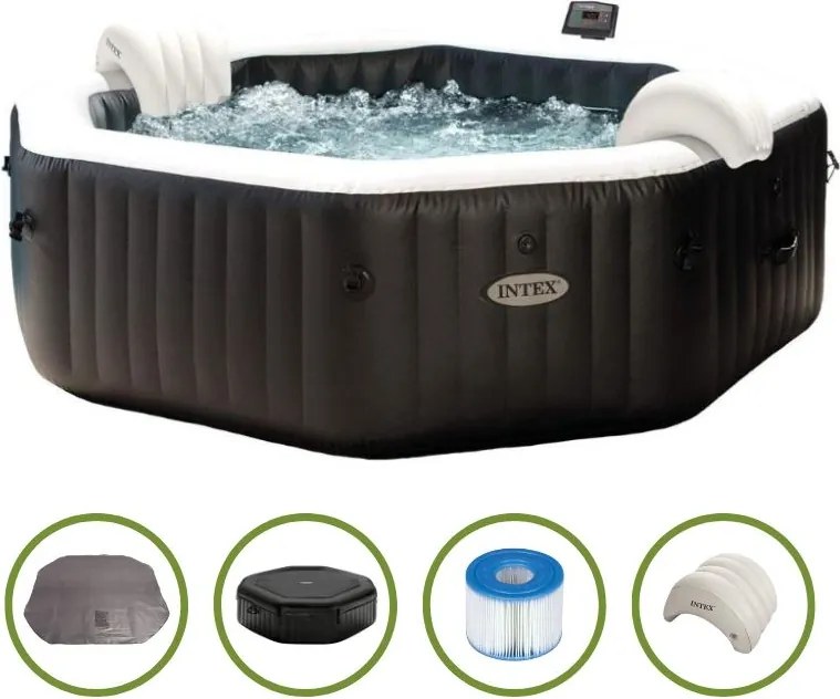 Intex PureSpa Jet&amp;Bubble Deluxe opblaasbare spa - 6 personen