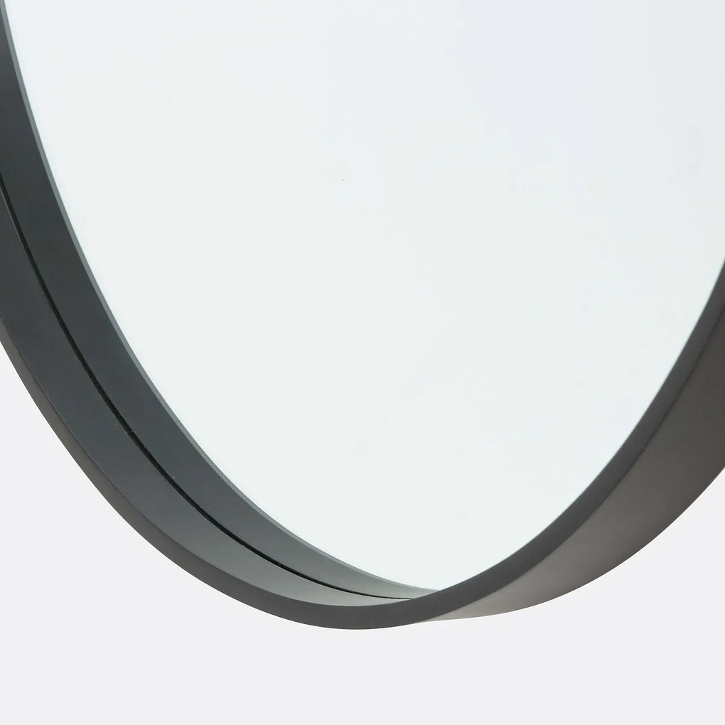 Ronde spiegel, zwart Ø80 cm, Alaria