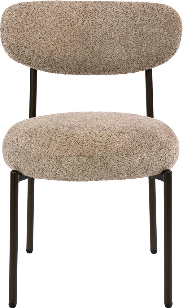 Beige Eetkamerstoel Met Ronde Zitting