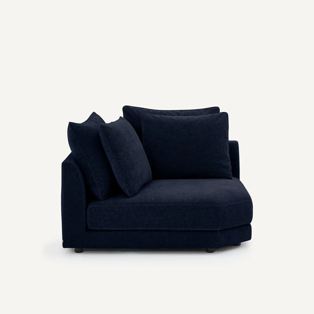 Modulair hoekbank in chenille fluweel, TIBERIO