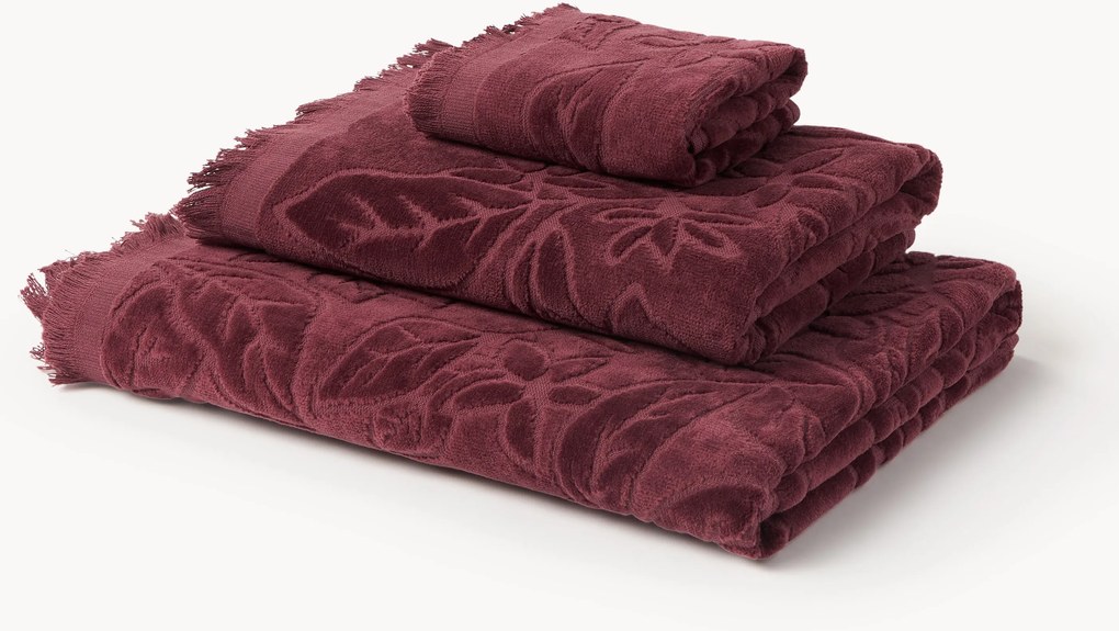 Fluwelen handdoekenset Rosaria, in verschillende setgroottes