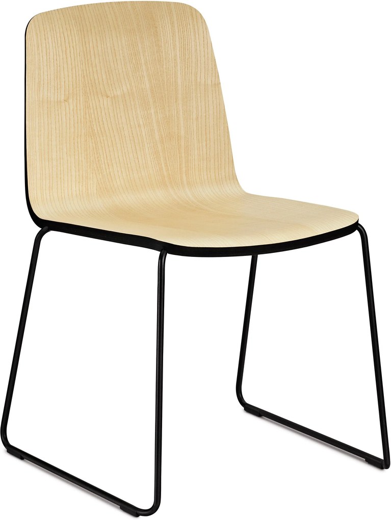 Normann Copenhagen Just Chair stoel met zwart onderstel essen zwarte afwerking