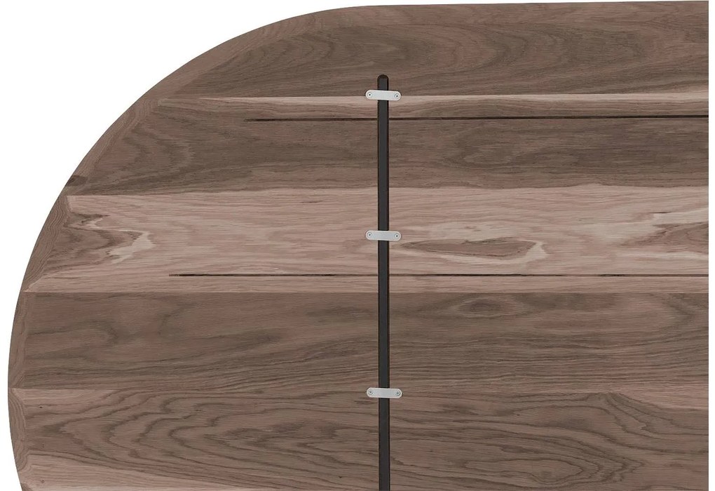 Goossens Excellent Eettafel Uniek, Semi rond 240 x 100 cm