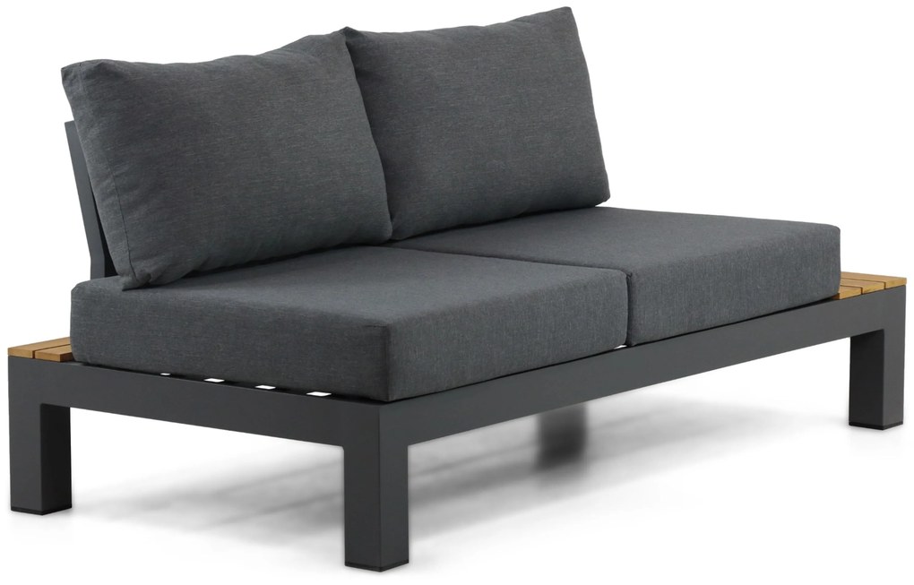 Loungeset 5 personen Aluminium/Teak Grijs Lifestyle Garden Furniture Vittoria