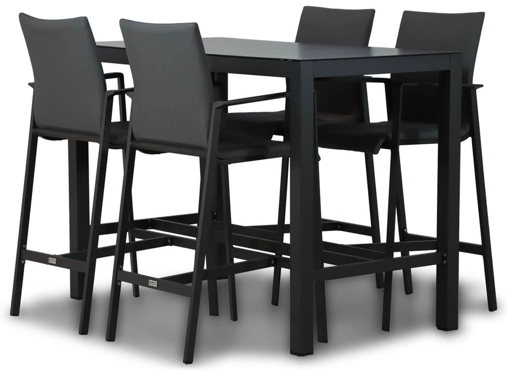 Barset 4 personen Aluminium/textileen Grijs Lifestyle Garden Furniture Rome/Brandon