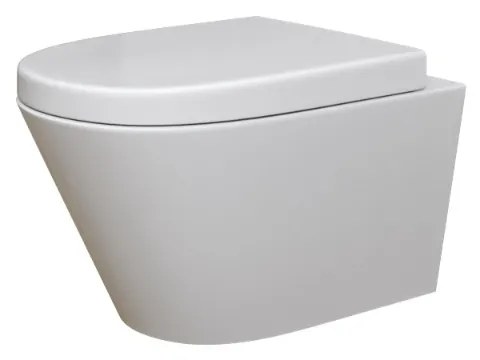 Mueller Filo randloos toilet 53cm glans wit met dikke softclose zitting