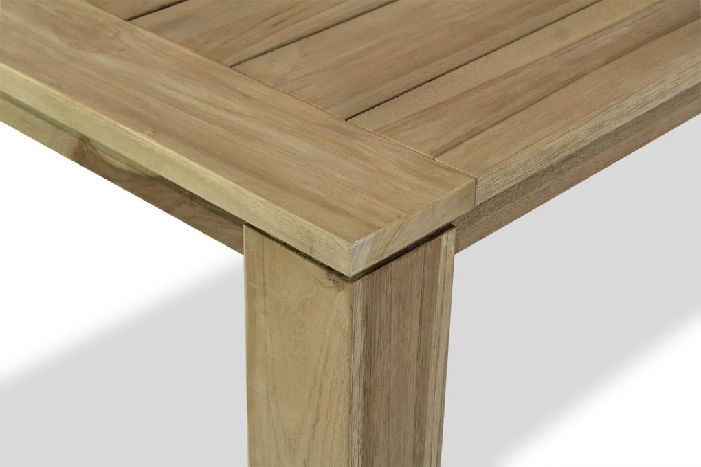 Dining Tuintafel rechthoekig 165 x 100 cm Teak Old teak greywash Brighton