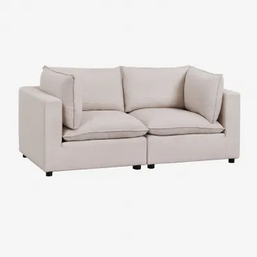 2-delige Modulaire Bank Daniela Stof Crème Beige - Sklum
