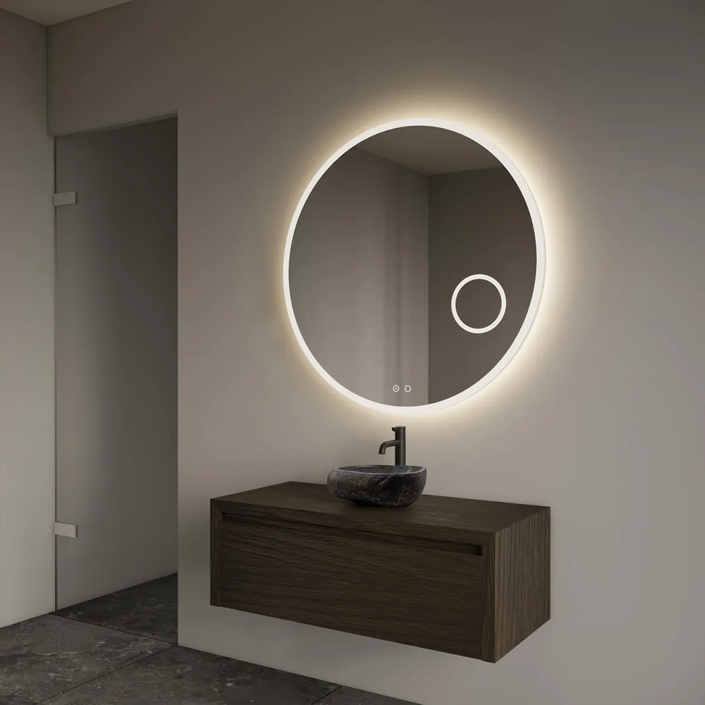 Gliss Design Ares badmeubel 100cm charcoal met rivierstenen waskom