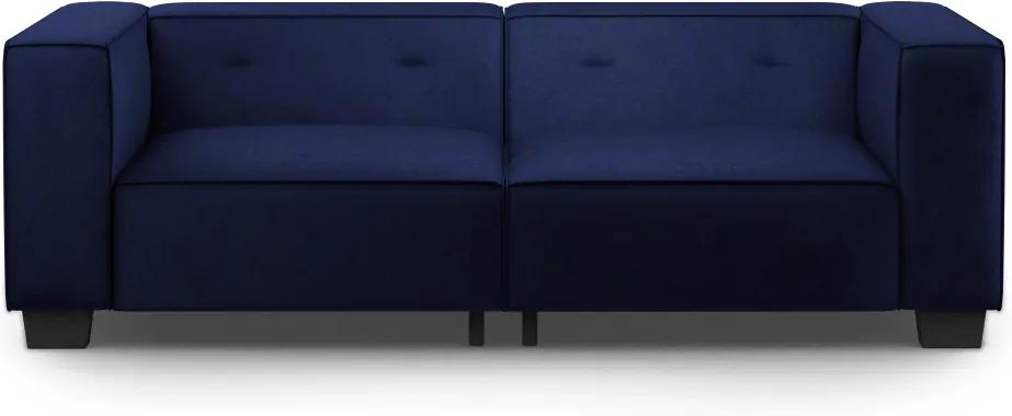 Rivièra Maison - Hampton Heights Sofa 3,5 Seater, velvet, midnight blue - Kleur: blauw