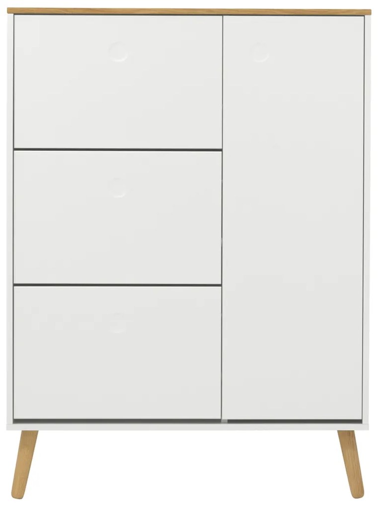 Tenzo Dot Grote Schoenenkast Mat Wit - 94x24x128cm.