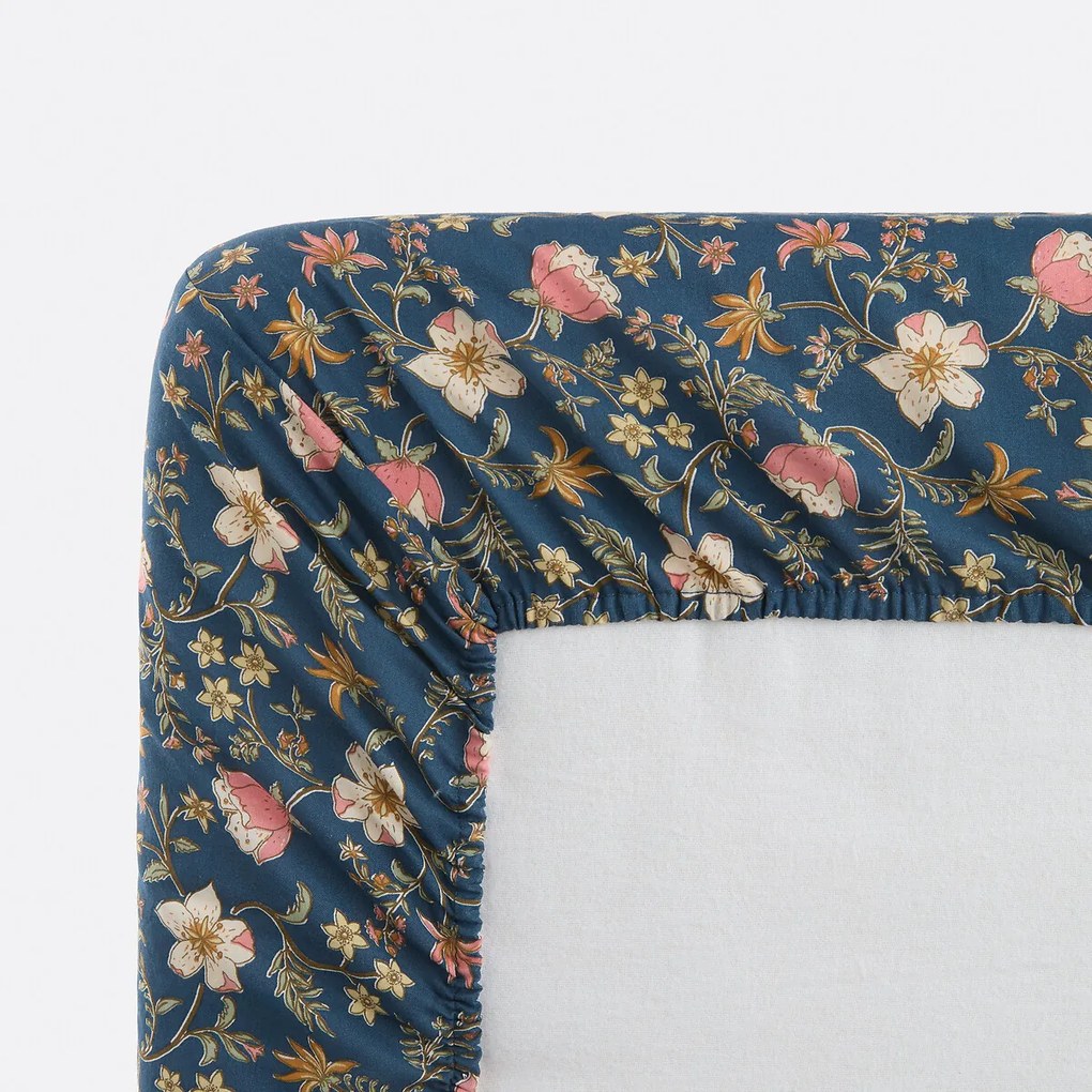 Hoeslaken 30% gerecycled katoen. 25 cm, Jasmijn