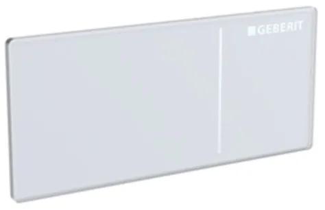 Geberit Omega70 bedieningplaat met dualflush frontbediening voor toilet/urinoir 11.2x5cm glas wit 115083si1