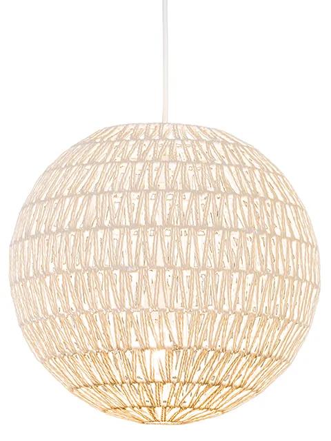 Eettafel / Eetkamer Retro hanglamp wit 40 cm - Lina Ball 40 Design, Modern, Retro E27 Draadlamp bol / globe / rond Binnenverlichting Lamp