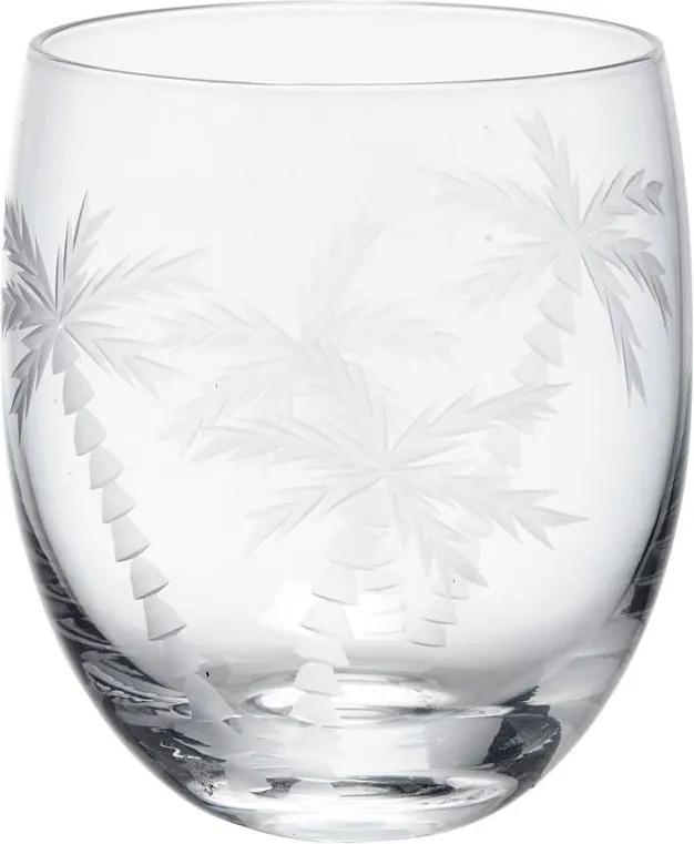 Drinkglas Ets Palmbomen Transparant