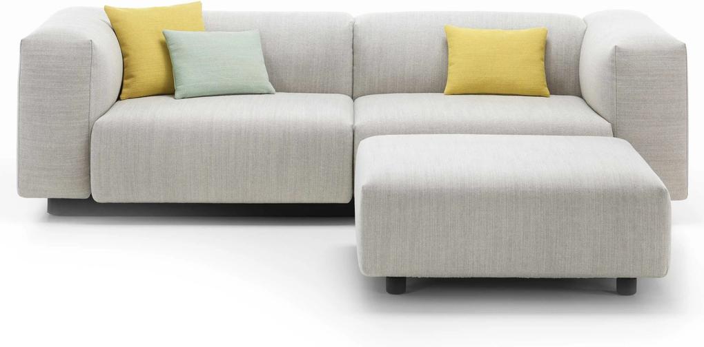Vitra Soft Modular Sofa bank 2-zits met poef