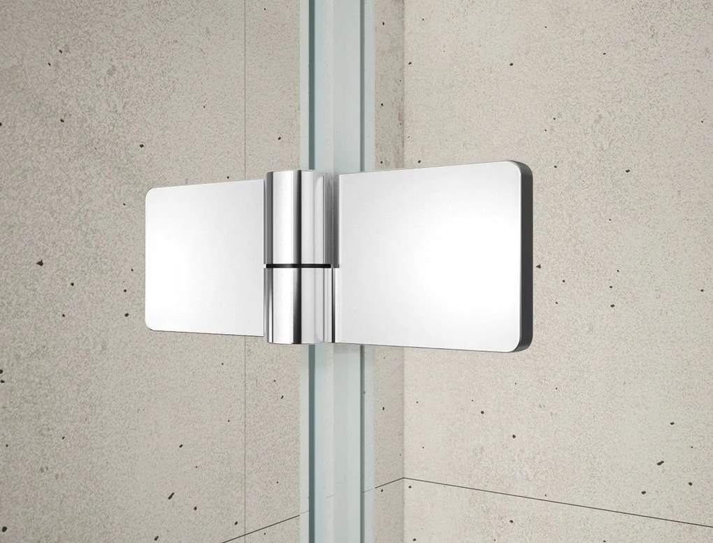 Gelco Trinity douchecabine met mat glas 120x100cm links chroom