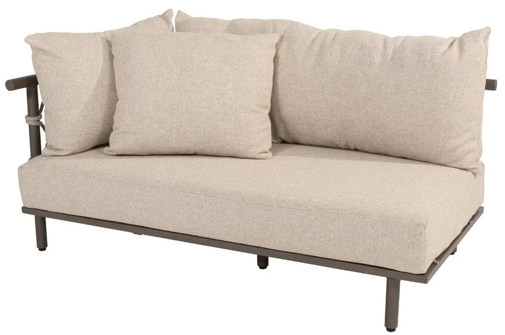 4 Seasons Outdoor Ezra chaise loungebank terre met love island Loungebank   bruin weerbestendig