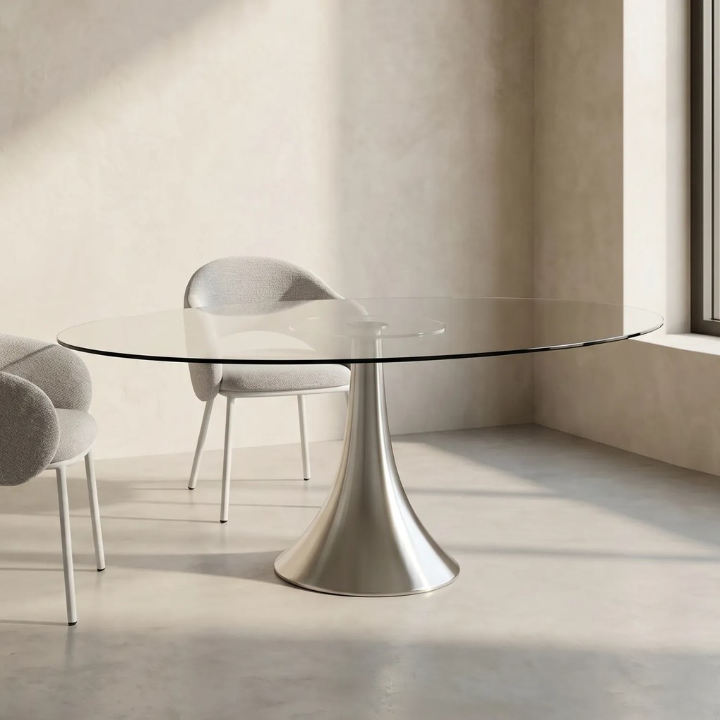 Kare Design Grande Possibilita Glazen Eettafel Ovaal - 180 X 120cm.