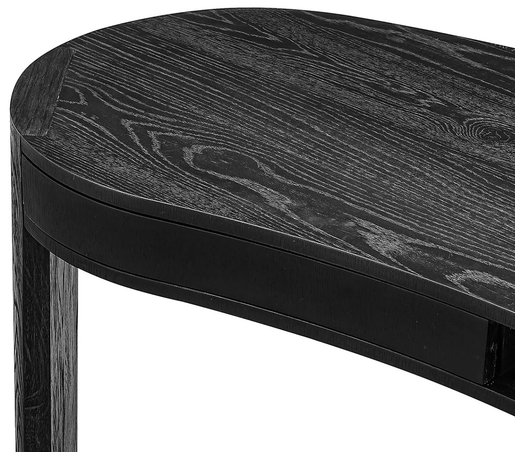 Richmond Interiors Navarino Organisch Bureau Zwart Out - 165 X 65cm.