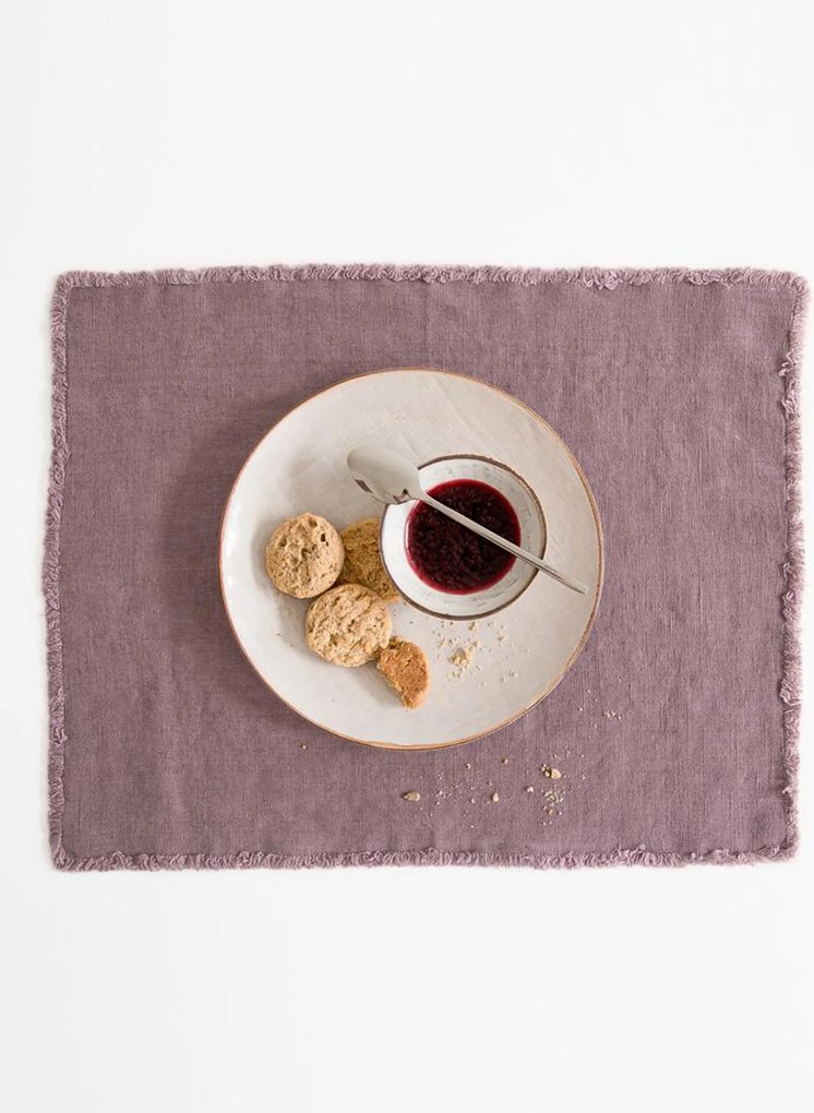 Linnen placemat Ashes of Roses