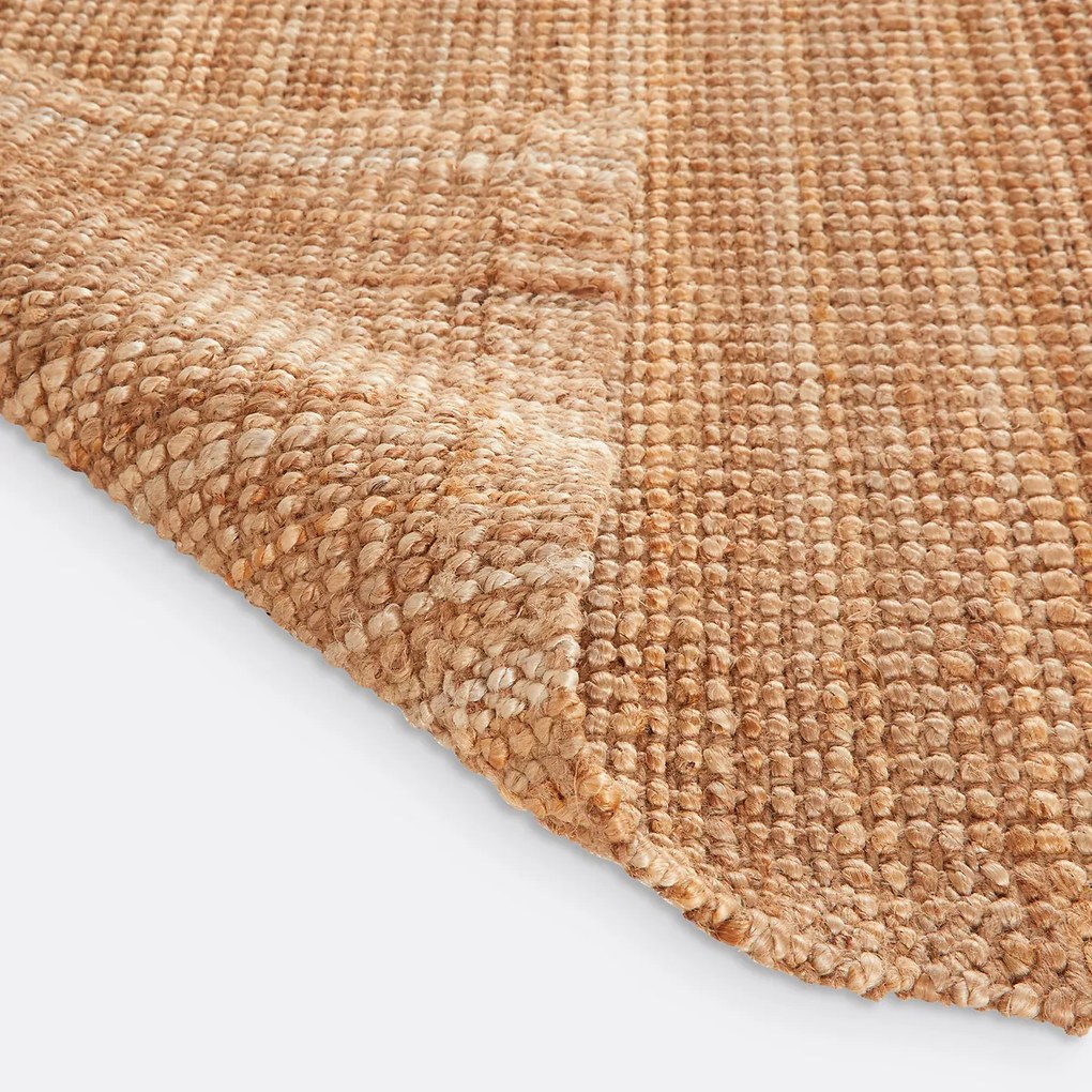 Vierkant vloerkleed in jute, Aftas