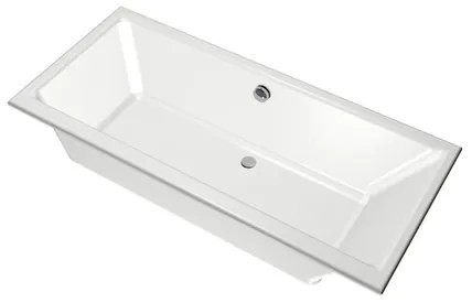 Xenz Kristal Ligbad - 170x75x48 - afvoer Midden - acryl - wit 6985-01