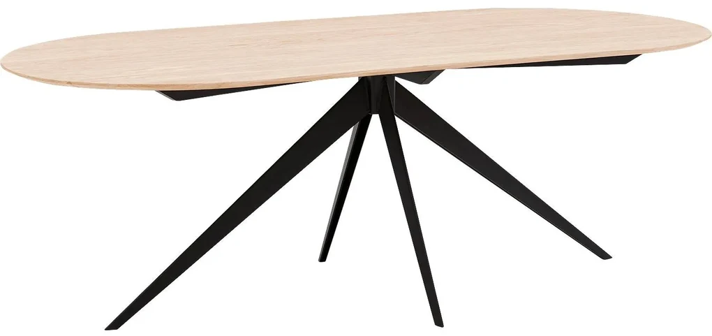 Goossens Excellent Eettafel Floyd, Semi rond 220 x 100 cm