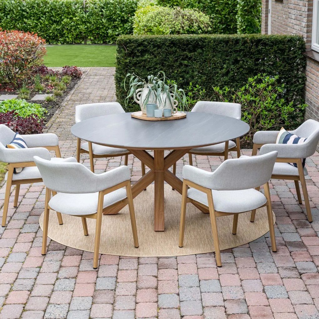 Garden Impressions Alexia tuinstoel - light teak look - valley sand