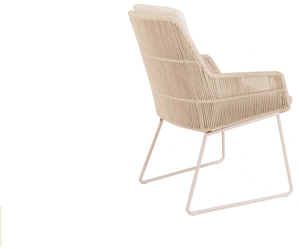 4 Seasons Outdoor Valencia tuinset latte met Quatro tafel met Robusto teak blad 220 cm * Sale * Tuinset beige weerbestendig