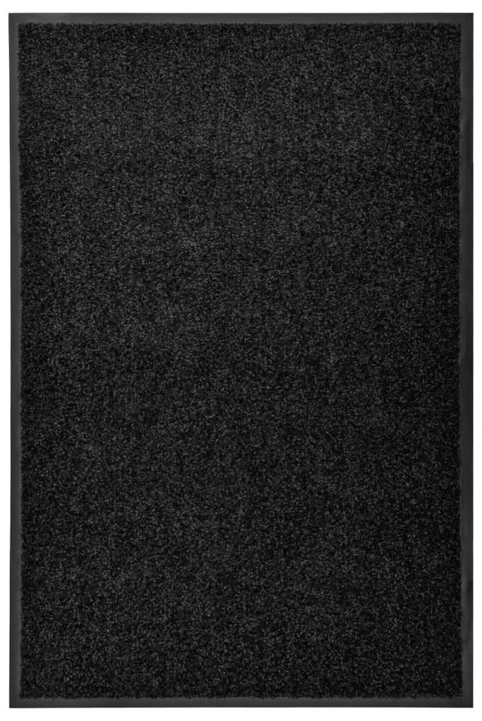 vidaXL Deurmat wasbaar 60x90 cm zwart