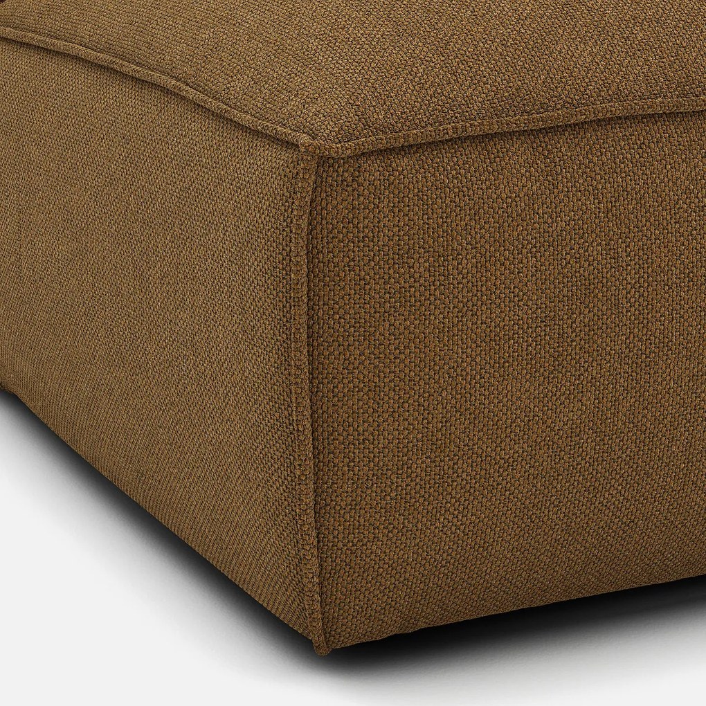 Rechts chaise longue-element voor modulaire bank, in structuurstof, Seven