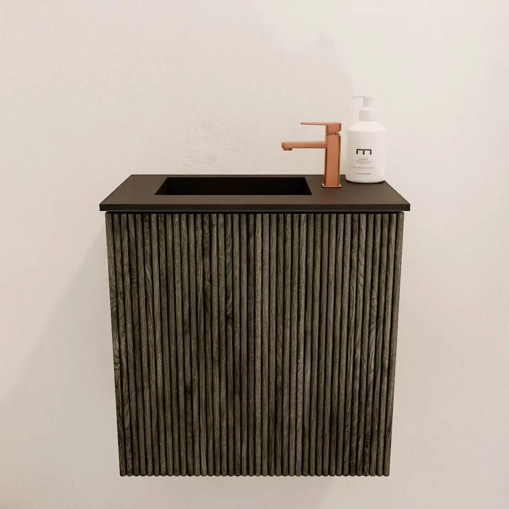 Mondiaz Joya 40cm toiletmeubel shadow met wastafel faye links 1 kraangat urban