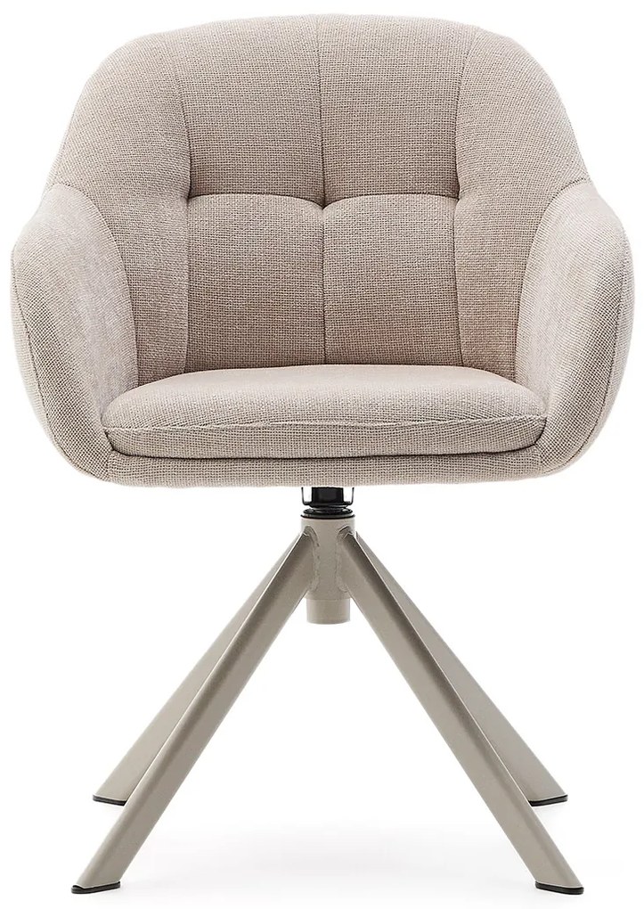Kave Home Dorina Draaibare Eetkamerstoel Beige