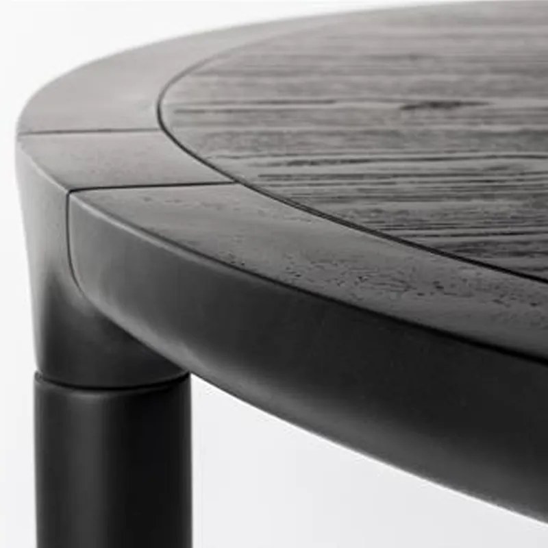 Zuiver Storm Ronde Eettafel Zwart - 128 X 128cm.