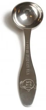 Maatlepel vooréén pot thee of 3 tot 4 kopjes, roestvrij staal