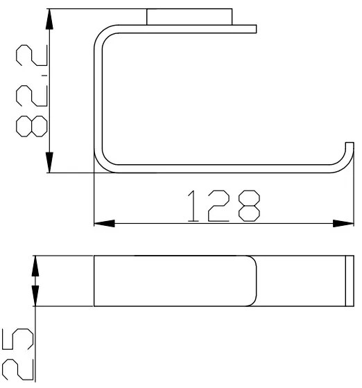 Eastbrook Vercelli messing toiletrolhouder chroom