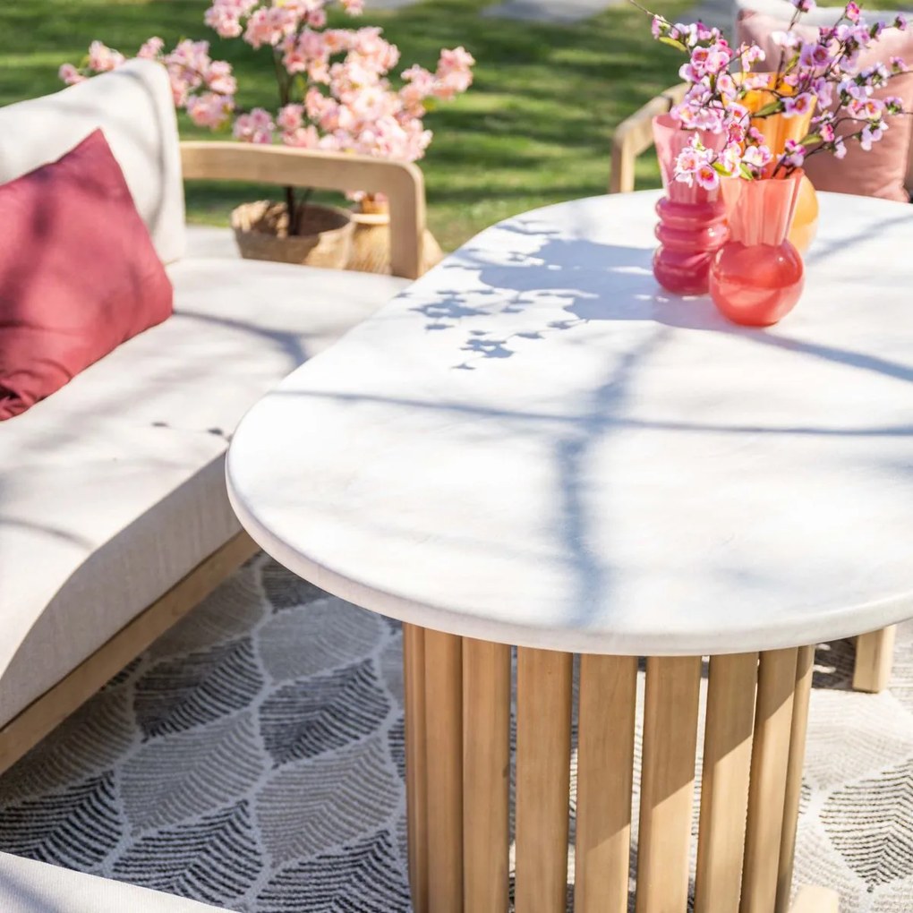 Garden Impressions Sirocco lounge dining tafel 170x100xH68 - grey sand