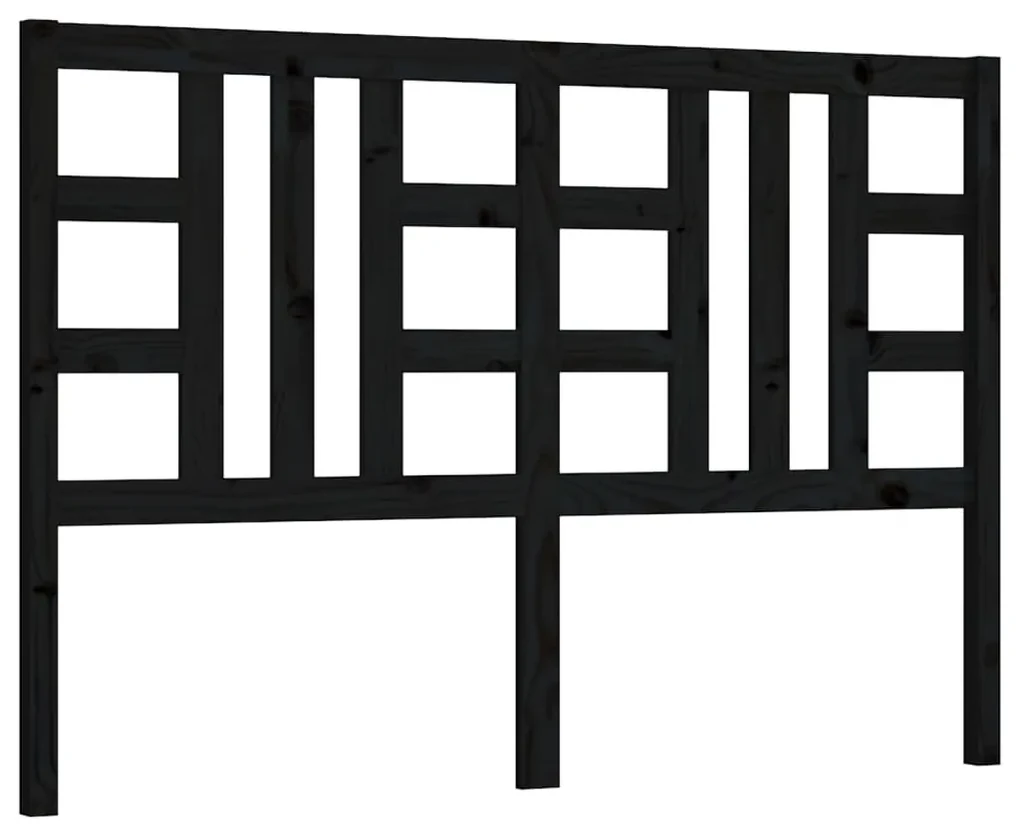 vidaXL Hoofdbord 156x4x100 cm massief grenenhout zwart