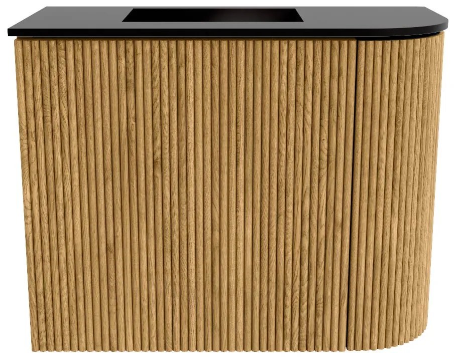 Mondiaz Joya 50cm toiletmeubel ronding rechts oak met wastafel faye links zonder kraangat urban