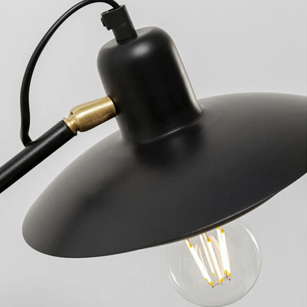 Staande Leeslamp Zwart Retro Design