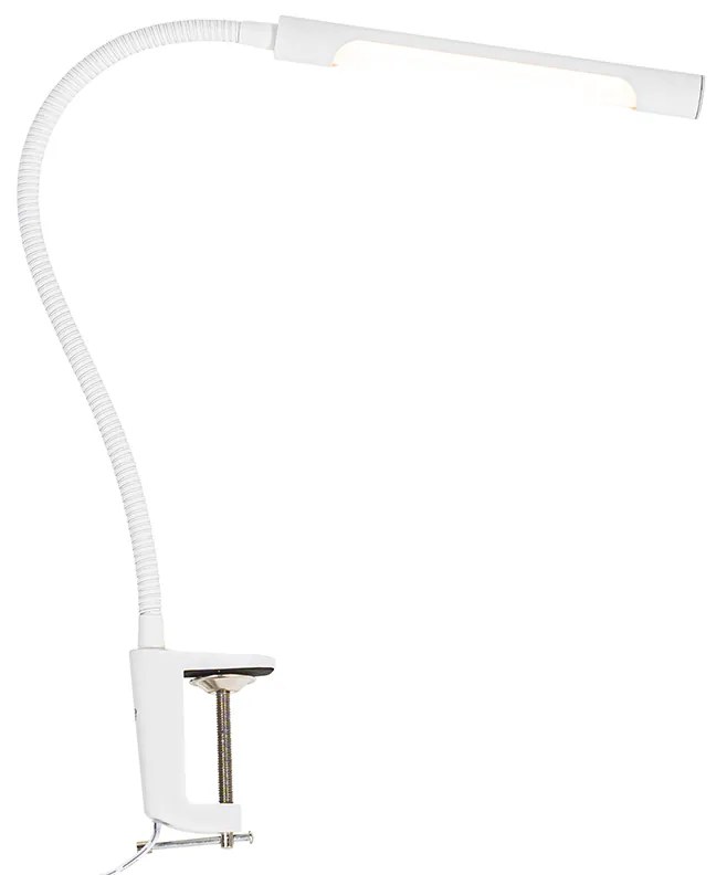 Klem bureaulamp wit incl. LED met touch dimmer - Lionard