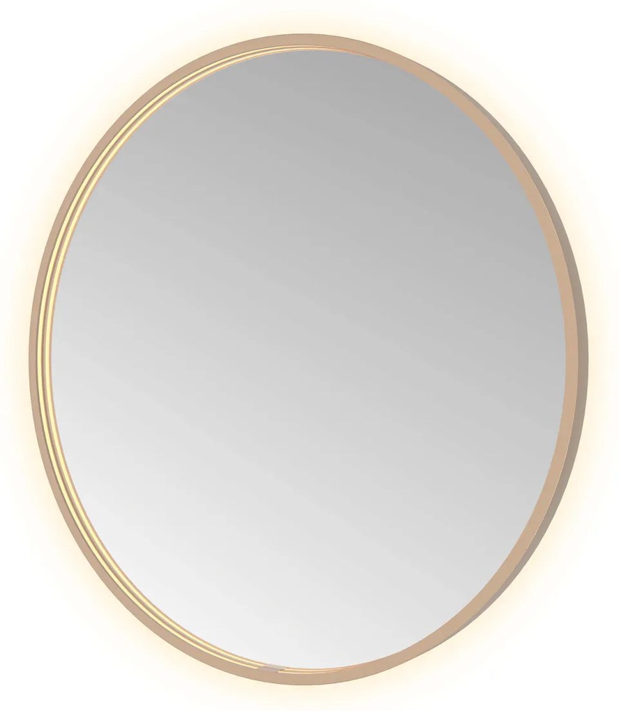 Hotbath &More Round spiegel 80cm geborsteld koper PVD