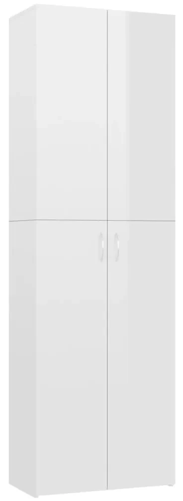 vidaXL Kantoorkast 60x32x190 cm bewerkt hout hoogglans wit
