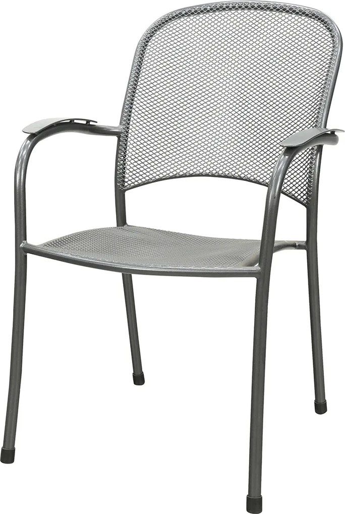 Carlo strekmetaal stapelbare tuinstoel - Antraciet