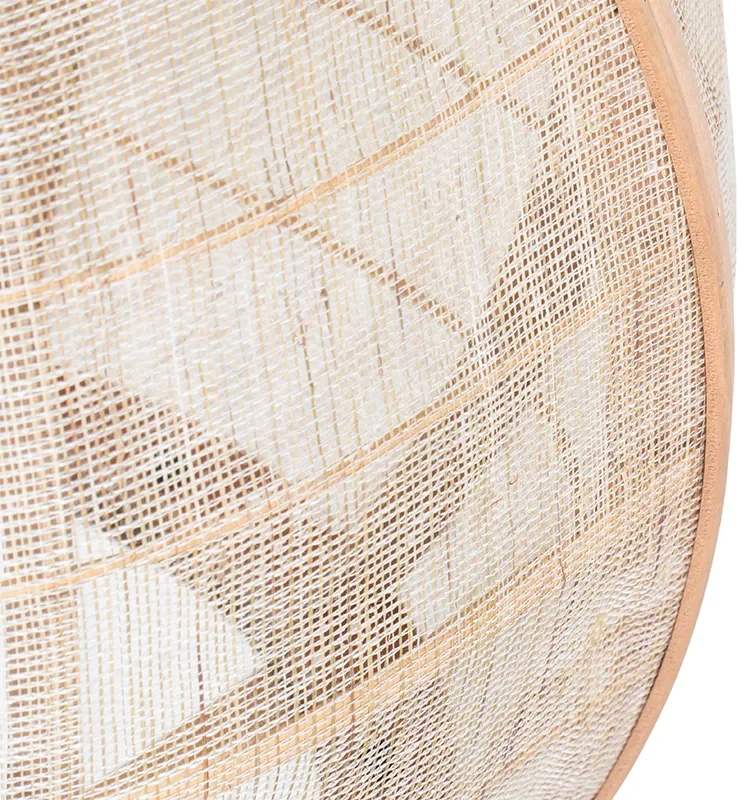 Stoffen Oosterse hanglamp bruin 50 cm - PascalOosters E27 Binnenverlichting Lamp