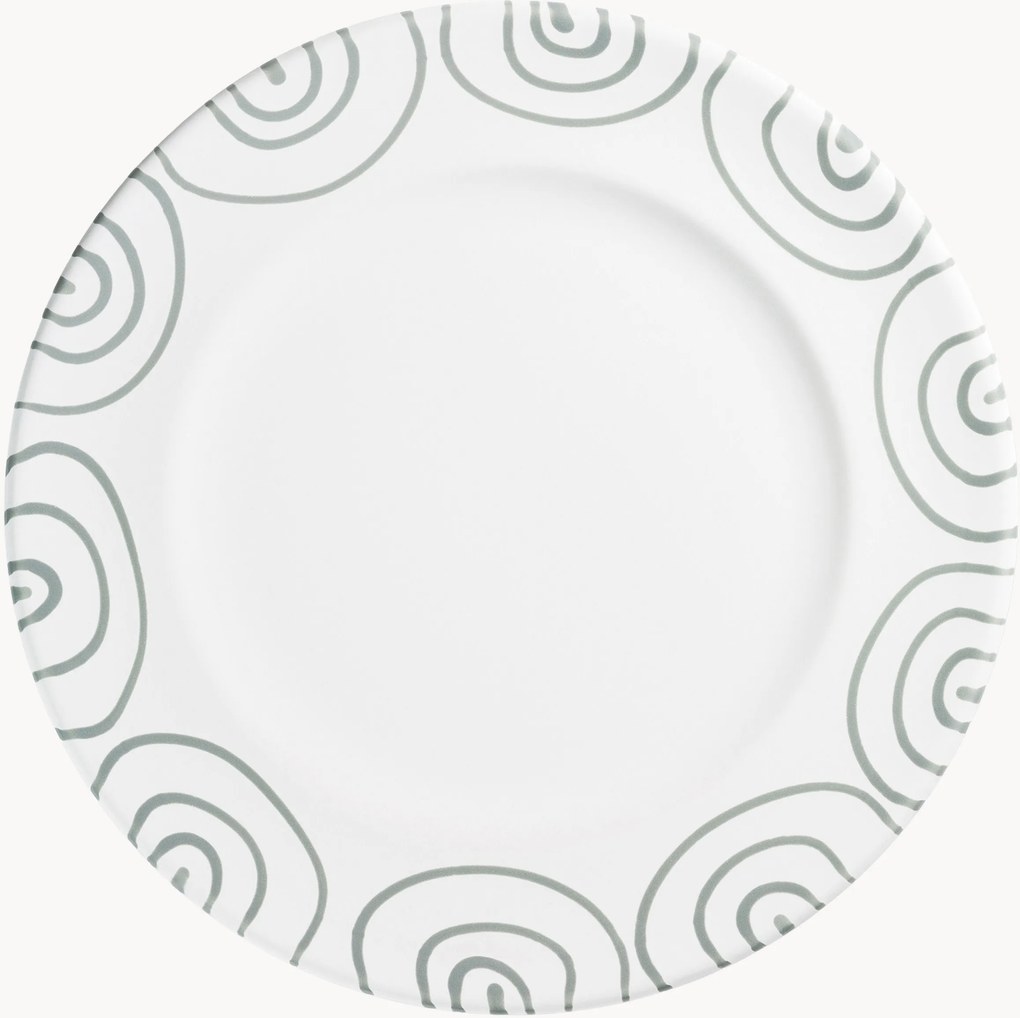 Handgemaakt dinerbord Graugeflammt